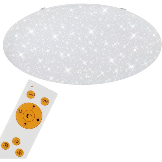 191149 - BRILONER - Llambë Tavani LED 80cm me Telekomandë, Dritë Nate, Nga e Bardhë e Ngrohtë në të Bardhë të Ftohtë, 9700 Lumen, 80 Vat, 80x9 cm, e Bardhë