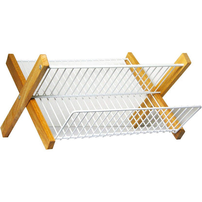 256112 - METALTEX Lilly - Kullues enësh i palosshëm - Dyfish i rrafshët - Dru dhe Metal - 42 x 37 x 23 cm, i bardhë