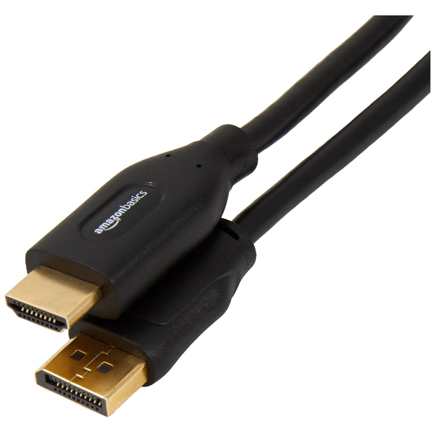 274247 - AmazonBasics Kabllo DisplayPort në HDMI, Unidirekcionale, 4K në 30Hz, 1920 x 1200, 1080p, Konektorë të veshur me ar, 1.83 m, e zezë