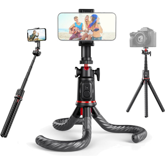 111913 - ROLLEI Tripodi Fleksibël Mini MonkeyPod për Smartphone/Kamerë, me Telekomandë Pa Tel, Mbështetëse Portative 360° për Regjistrim Videoje