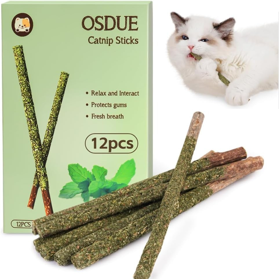 264087 - OSDUE Set shkopinj përtypës, 12 copë, për kujdesin dentar të maceve
