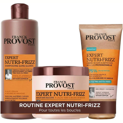 317377 - FRANCK PROVOST Set Expert Nutri-Frizz: Shampo 400ml, Maskë 400ml, Krem 200ml, për definimin e kaçurrelave, pa silikon, pa vaj mineral