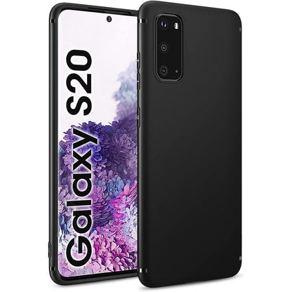 269529 - BENNALD Mbrojtëse për Samsung Galaxy S20, ultra e hollë, TPU e butë, rezistente ndaj goditjeve dhe gërvishtjeve, e zezë mat