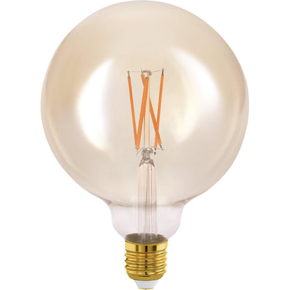 247672 - Llampa LED EGLO Connect.z E27, G125, ZigBee, Kontroll Zëri, 650 Lumen, 6 Vat, Llampa Vintage Amber