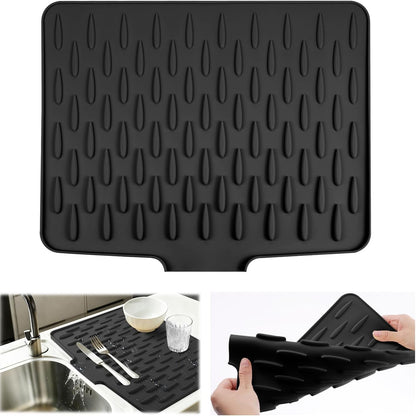 220346 - VICLOON Tapet Kullues për Enët 40x32cm, Bërë nga Silikon Rezistent ndaj Nxehtësisë, i Zi