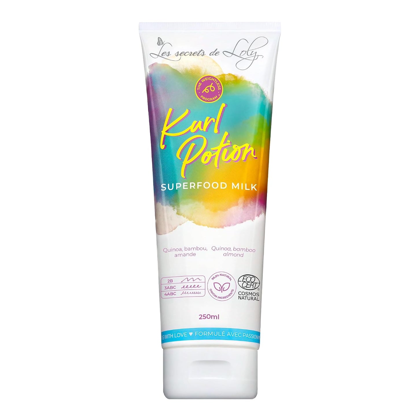 317474 - LES SECRETS DE LOLY Kurl Potion - Balsam pa shpëlarje 250 ml për Flokë të Valëzuar dhe Kaçurrela - +98% Origjina Natyrale