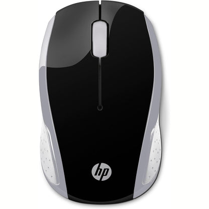 269258 - HP Maus pa tel 200 (2HU84AA) (1000 dpi, 3 butona, rrotë lëvizëse, dongle USB) i zi / argjendtë