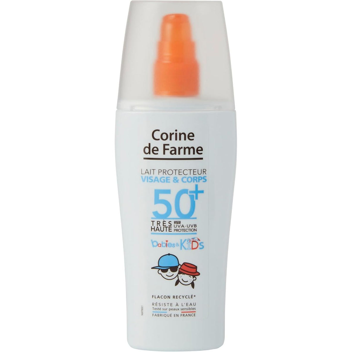 322646 - CORINE DE FARME Qumësht mbrojtës për foshnje dhe fëmijë SPF 50, 150 ml, përdorim i përditshëm
