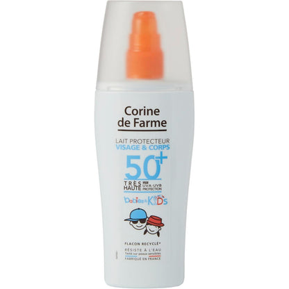 322646 - CORINE DE FARME Qumësht mbrojtës për foshnje dhe fëmijë SPF 50, 150 ml, përdorim i përditshëm