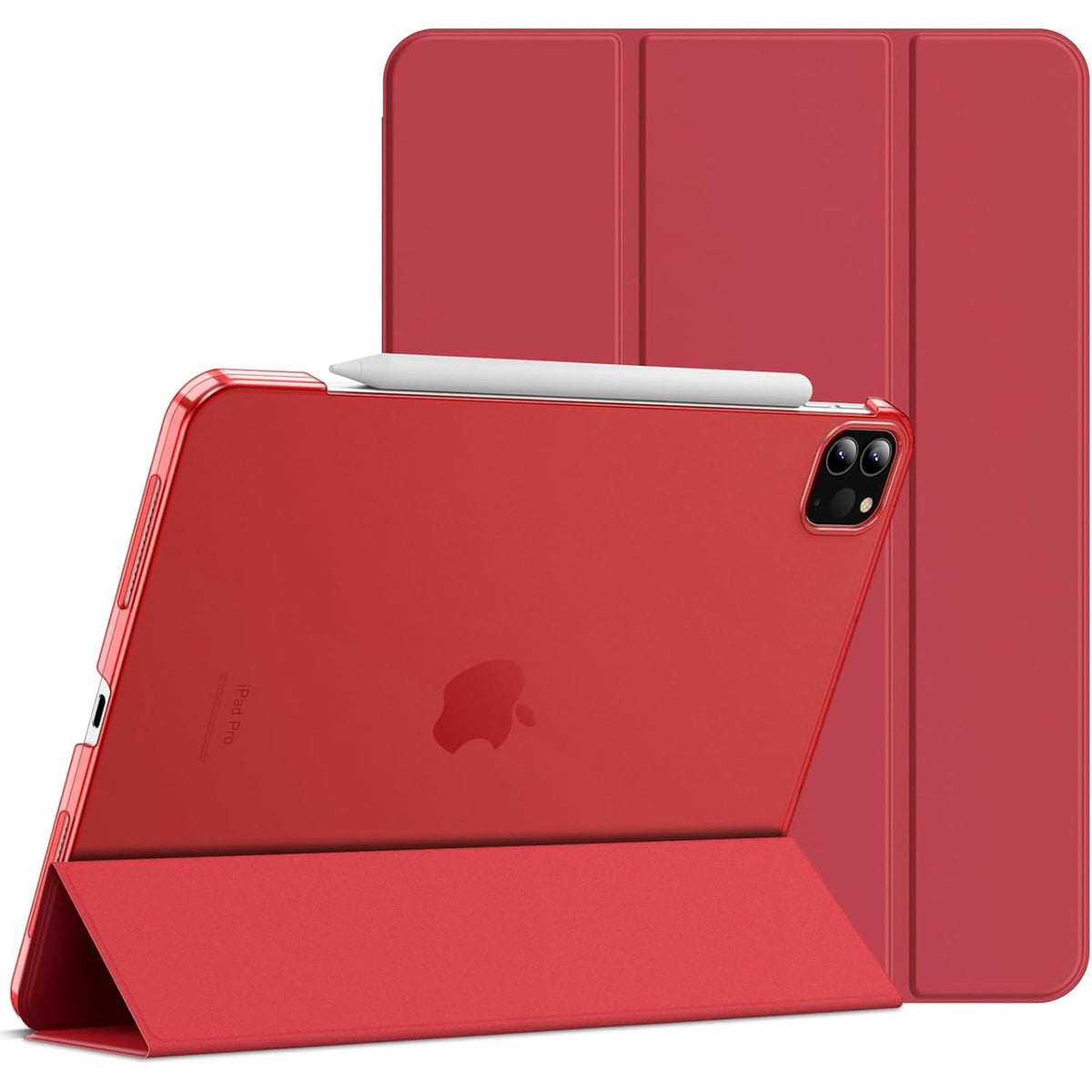 299894 - JETech Mbështjellës për iPad Pro 11 inç, modeli 2022/2021/2020/2018, mbulesë inteligjente me zgjim/gjumë automatik (e kuqe)
