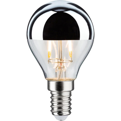 258275 - PAULMANN 28663 Llambë LED me filament, 2.6W, Sipërfaqe me pasqyrë, Argjend, 2700K, E14