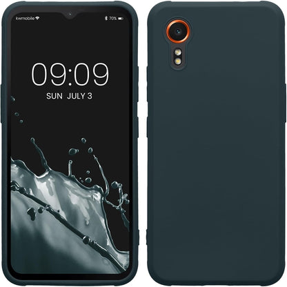 269602 - Mbulesë kwmobile për telefonin Samsung Galaxy Xcover7 - Mbulesë TPU - Karikim pa tel - Ngjyrë e errët argjile