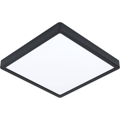 222396 - EGLO Fueva 5 Llambë Tavani LED, Gjatësi x Gjerësi 28.5 cm, e Montuar në Sipërfaqe Çeliku dhe Plastike, e Zezë dhe e Bardhë