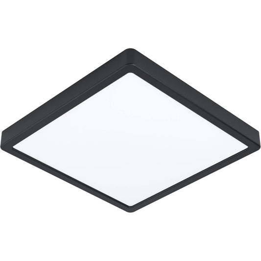 222396 - EGLO Fueva 5 Llambë Tavani LED, Gjatësi x Gjerësi 28.5 cm, e Montuar në Sipërfaqe Çeliku dhe Plastike, e Zezë dhe e Bardhë