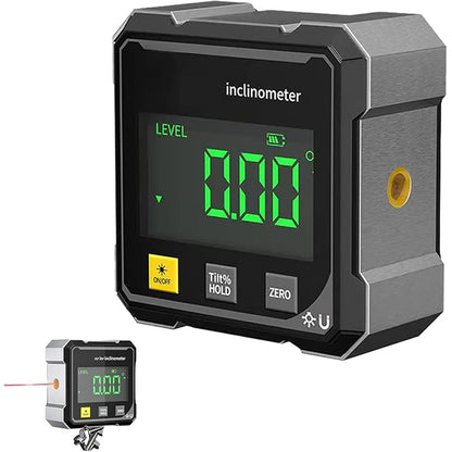 313165 - LUMINIS Inklinometër dixhital me nivel Precision X1, raportor dixhital magnetik 4-anësh, inklinometër me ekran LCD për përpunimin e drurit