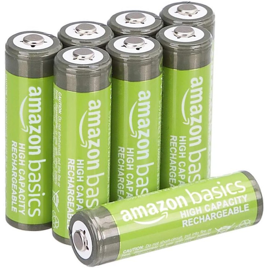 276900 - AMAZON BASICS Pako me 8 bateri të rikarikueshme AA NiMH, 2400 mAh, 1.2 V, të rikarikueshme 400 herë, të parakarikuara