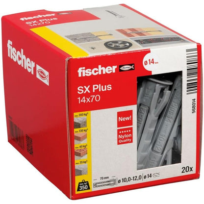 289271 - fischer Tapë zgjerimi SX Plus - 14 x 70 mm - kuti me 20 tapa najloni