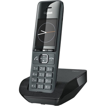 295602 - GIGASET Comfort 520 Telefon DECT pa tel, dizajn elegant, cilësi audio e shkëlqyer, mbrojtje thirrjesh, libër adresash 200 kontakte, ngjyrë e zezë titaniumi [versioni gjerman]