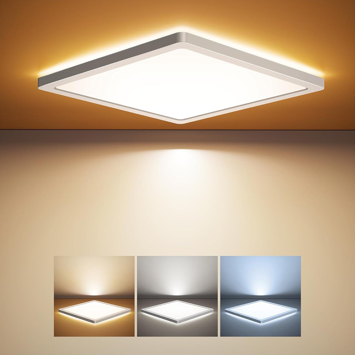251872 - BLNAN Llambë Tavani LED 24W, e Ngrohtë, e Bardhë Neutrale e Ftohtë 3000K/4000K/5000K, Panel 2400LM, Ultra e Hollë 30CM