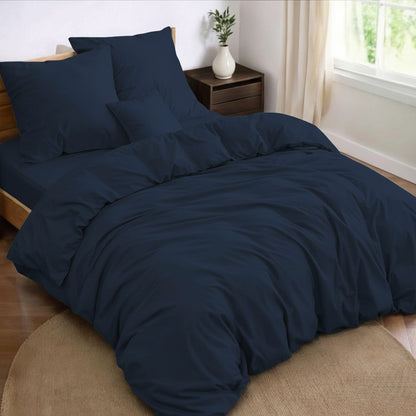 167502 - DREAMZIE Set Çarçafësh me 4 Pjesë 160 x 200 cm: Mbulesë Jorgani 240 x 260 cm + Çarçaf i Montuar 160 x 200 cm me 2 Mbulesa Jastëkësh 65 x 65 cm, Materiali - Mikrofibër me 100 Fije - Certificate Oeko-Tex
