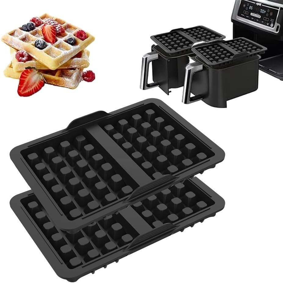 220674 - ANYINGKAI FORMË SILIKONI PËR VAFLA, 2 PJESE, PËR SKUQËSE ME AJËR, PËR MODELET NINJA DUAL AF400EU, AF300EU, AF451EU, SL400EU, AF500DE
