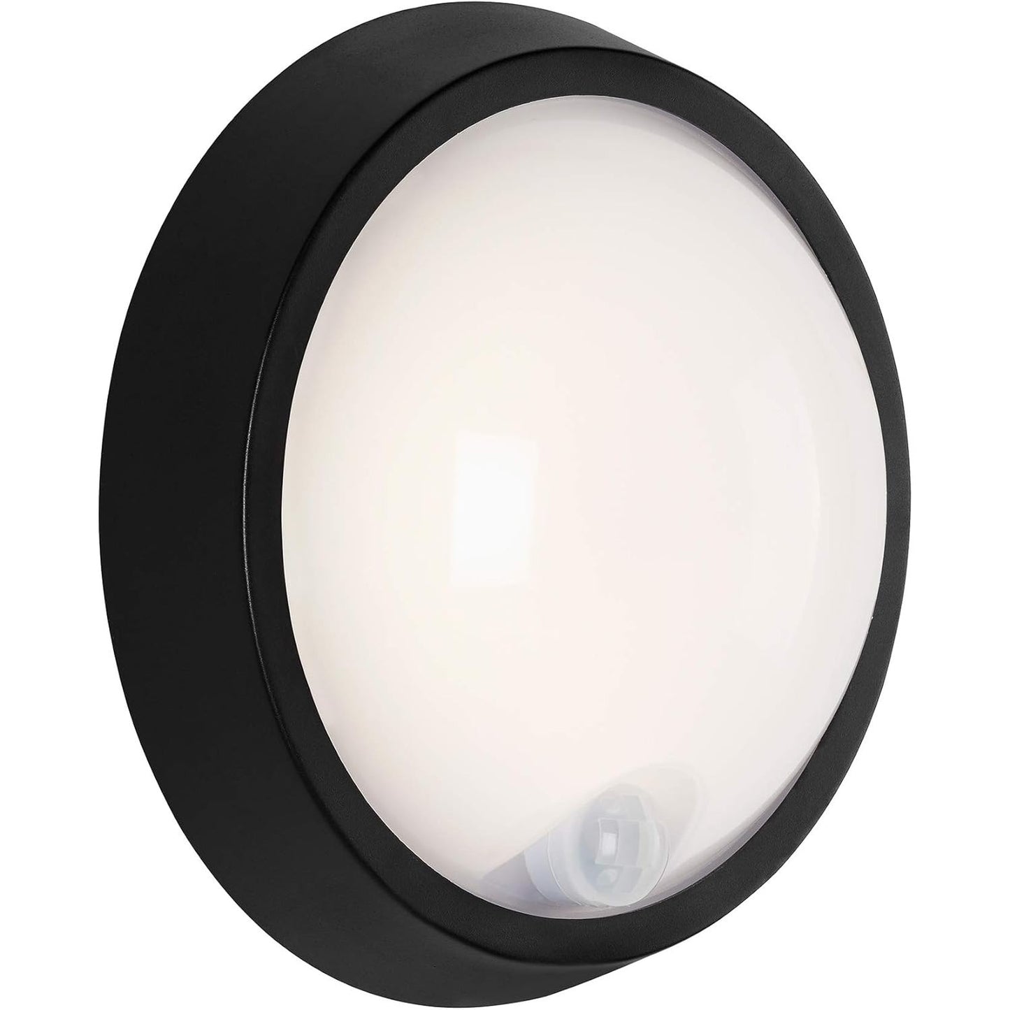 252435 - BRILONER - Llambë LED e jashtme, dritë muri me detektor lëvizjeje dhe sensor muzgu, 12 Vat, Fluks ndriçues 1150, 4000 Kelvin, e bardhë, e rrumbullakët, Ø 17 cm