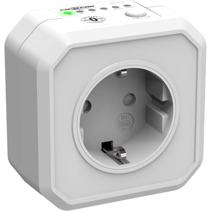 257436 - ANSMANN AES1 Prizë e programueshme – Prizë me kohëmatës për kursimin e energjisë me funksion numërimi mbrapsht – Prizë me interval kohor të rregullueshëm për ngrohës me ventilator, hekur, etj. – E bardhë