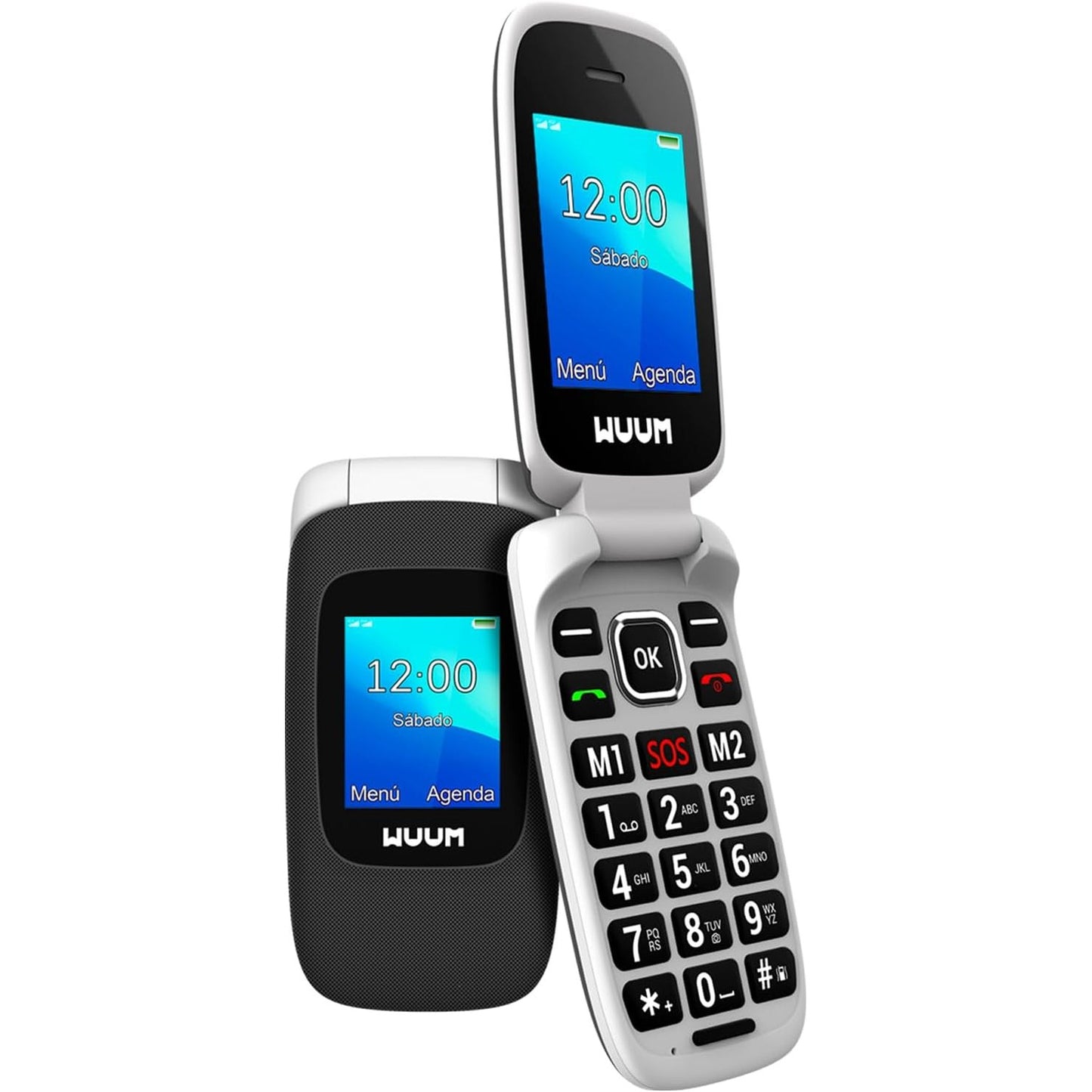 293192 - WUUM Clap – Telefon me dy ekrane të palosshme, 800mAh, USB-C, E zezë