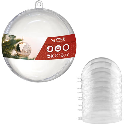 224927 - A502166 Top Plastik Transparent, 120 mm, 5 Copë, Plastik, Kristal i Tejdukshëm, Ø 12 cm
