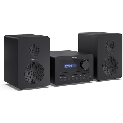272823 - SHARP XL-B520D(BK) Sistem Mikro Hi-Fi 40W, sistem stereo kompakt, Bluetooth 5.0, radio DAB+/FM, CD player, USB-MP3, alarm të dyfishtë, altoparlantë druri 2-kahësh, telekomandë, ngjyrë e zezë