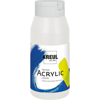 216351 - KREUL Bojë akrilike e bardhë 750ml, thahet shpejt, me bazë uji