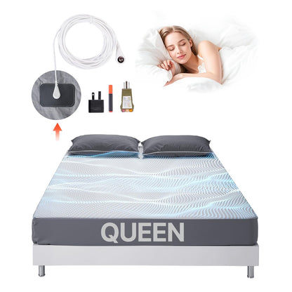 226241 - VEVOR Çarçaf me tokëzim Madhësi Queen, 95% Pambuk, 5% Fibër Argjendi e Pastër, 1525x2030x5 mm, me Kabllo tokëzimi dhe Testues