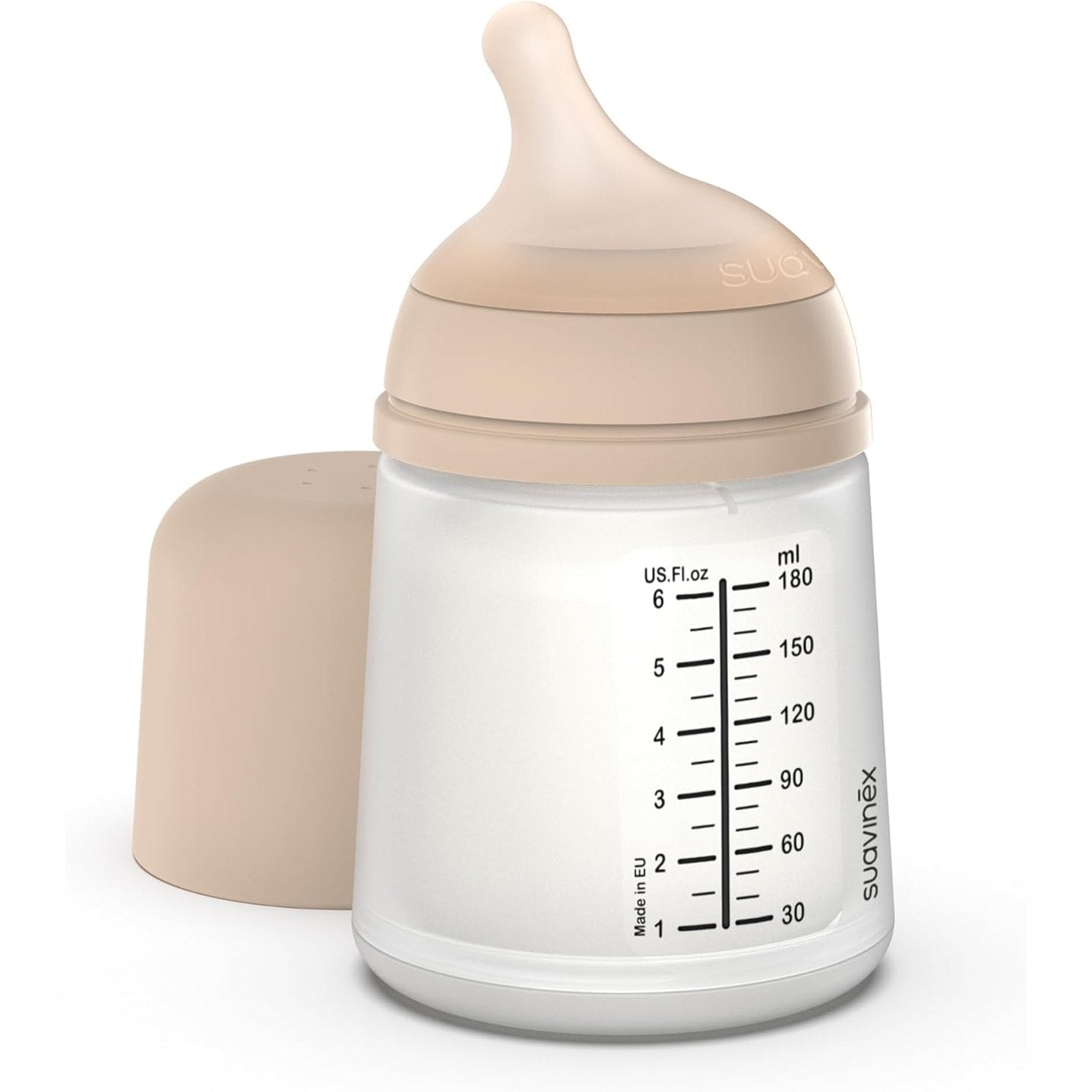 275777 - SUAVINEX Zero Zero Anti-Kolik Shishe me Thithë Silikoni, 180 ml, për foshnje 0+ muaj, ideale për ushqyerje të përzier, thithë që imiton gjirin