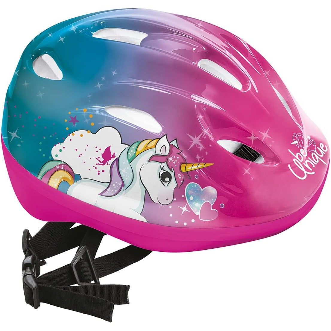 293607 - MONDO Helmetë biçiklete me dizajn njëbrirëshi për lodra për fëmijë, M EU, rozë/blu