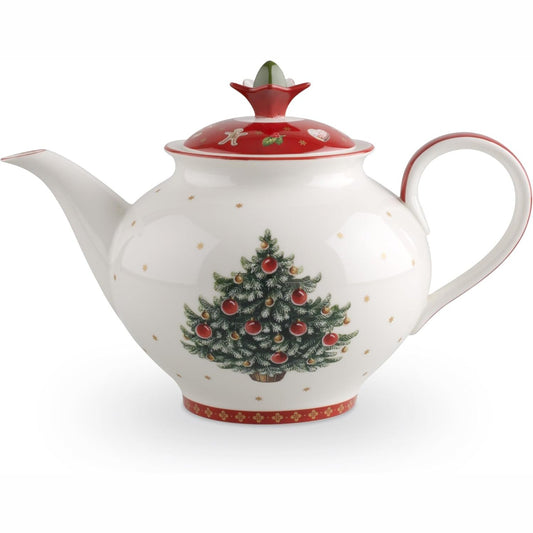 231145 - VILLEROY & BOCH, Çajnik/Biznes kafeje Toy's Delight, 1.5 litra, Porcelan Premium, i bardhë/i kuq/i gjelbër