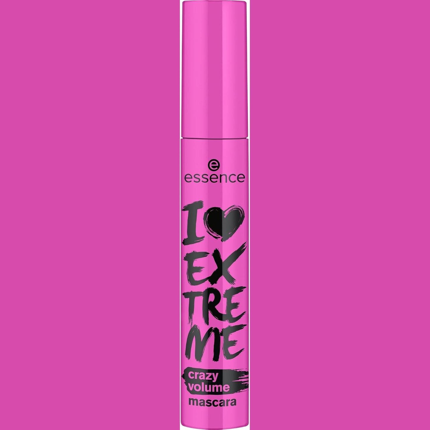 319188 - ESSENCE Rimel I LOVE EXTREME crazy për volum, 12 ml, vegan, pa parfum, teksturë e zezë e thellë