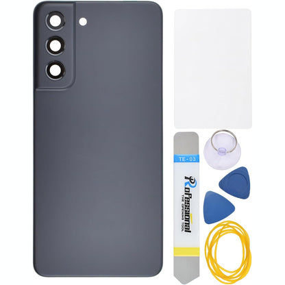 310300 - DOUBLE SURE Kit riparimi prej plastike për Samsung Galaxy S21 FE 5G SM-G990B, me lente qelqi për kamerën e pasme, ngjitës të prerë paraprakisht dhe kit mjetesh