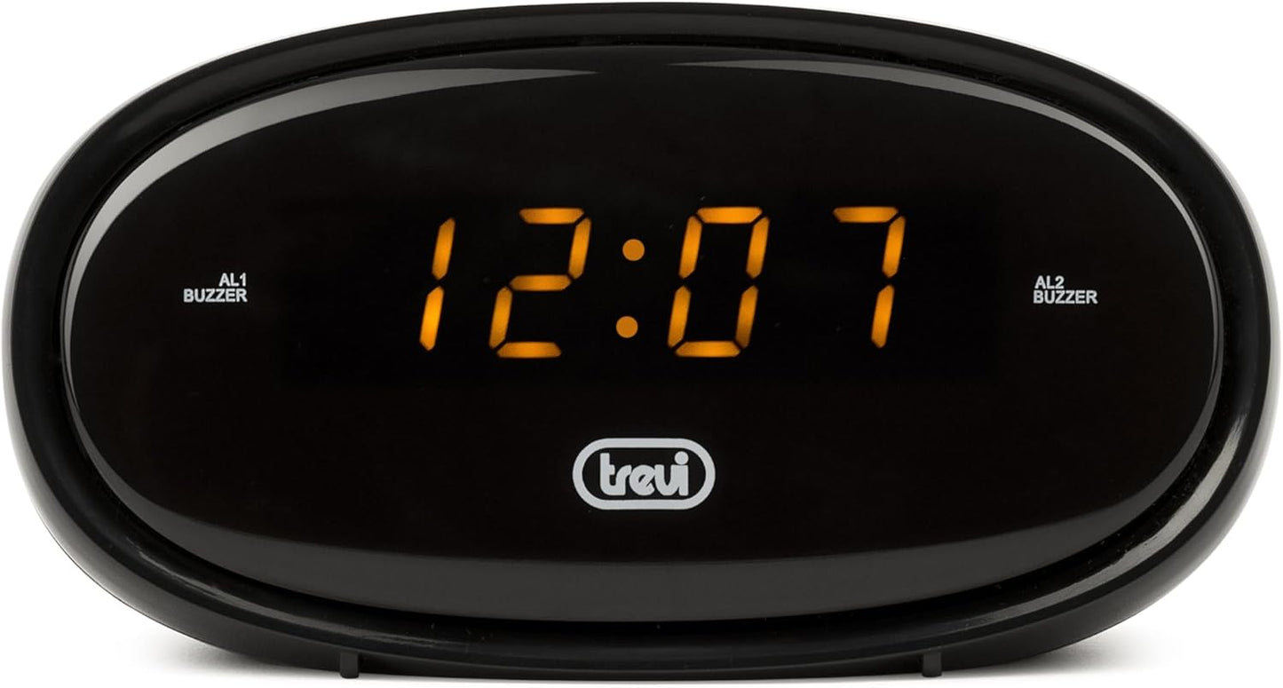 222165 - Trevi - Ora dixhitale EC 880 me alarm, e zezë, 13.5 x 6.5 x 5 cm