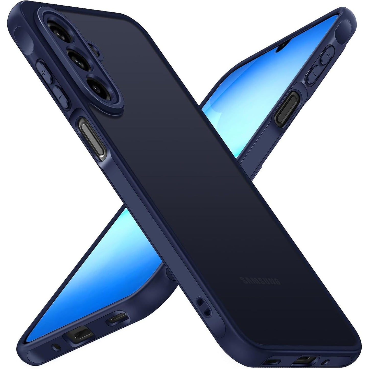 274730 - ivoler Mbrojtëse mat për Samsung Galaxy A17 4G/5G, Mbrojtje kundër goditjeve të gradës ushtarake, Mbrojtëse transparente e pasme, Mbrojtëse e hollë e fortë PC kundër gërvishtjeve dhe gjurmëve të gishtave, Blu e çelët