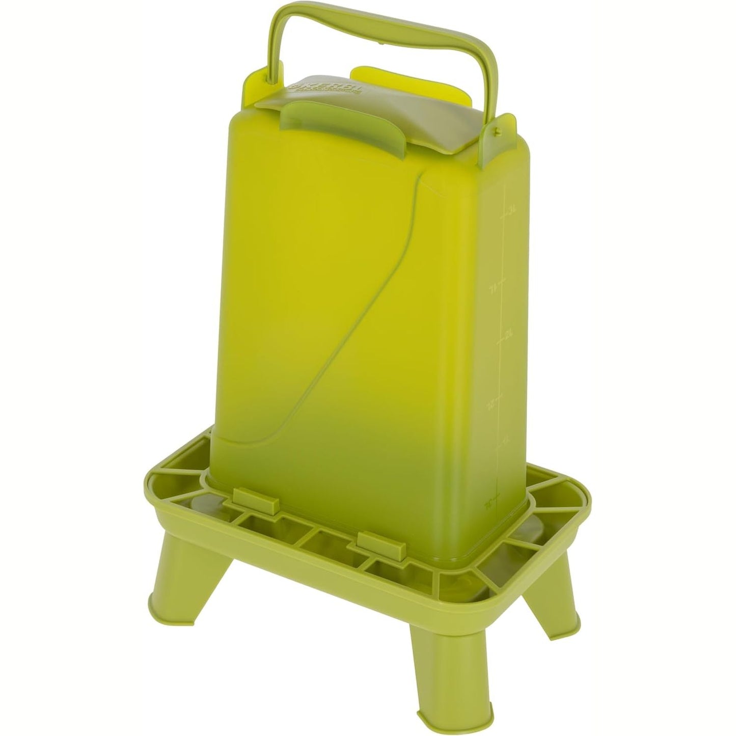 253308 - KERBL Ushqyes Automatik Hobbyfarming, 3.5L, me Mbështetëse, Kapak i Lëvizshëm, I Rezistueshëm ndaj Motit, Enë Transparente, Jeshile