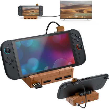 299520 - Stacion për TV Switch 2 me adaptor 4K HDMI 2.0A, Portë USB 3.0, Mbështet 4 vende për kartat e lojërave Switch 1
