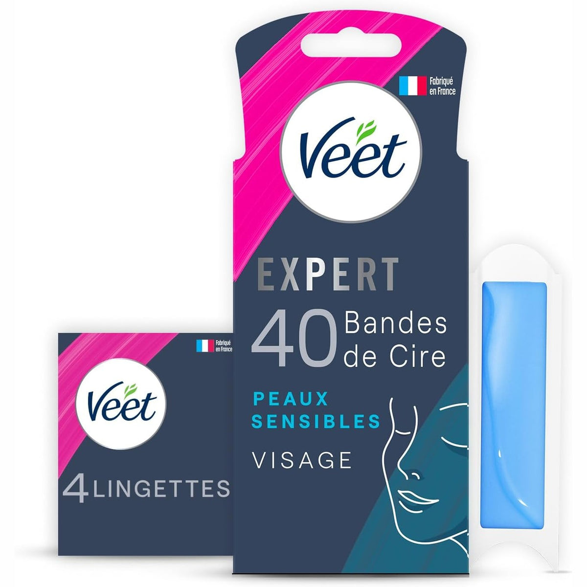 290387 - VEET EXPERT - 20 Shirita Dylli të Ftohtë për Fytyrën - Lëkurë e Ndjeshme - Heqje e Qimeve që Zgjat