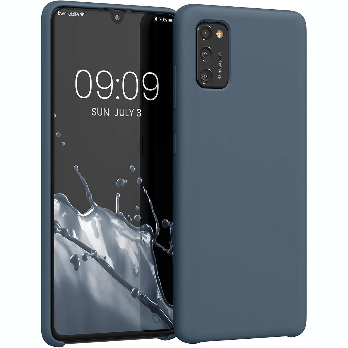 296442 - KWMOBILE Mbrojtëse e përputhshme me Samsung Galaxy A41, Mbrojtëse Telefoni prej Silikoni të Butë TPU, Ngjyrë Argjile e Errët.