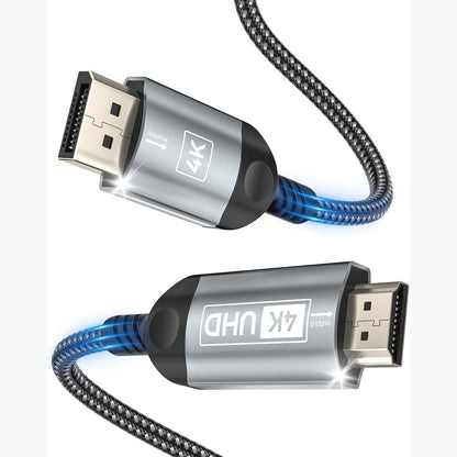 320592 - KABLLI I FUQISHËM 4K DISPLAYPORT NË HDMI 1M, DP NË HDMI MASHKULL UHD 4K@30Hz/2K@60/1080P@120, NAJILON, UNIDIREKTIONALE, PËR DELL, PROJEKTOR, DESKTOP, AMD, NVIDIA, LENOVO, HP, THINKPAD