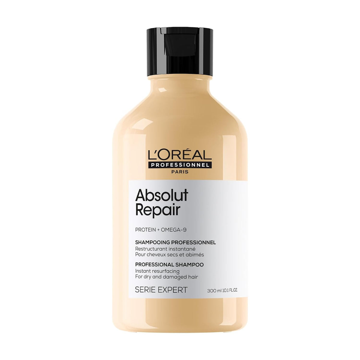 303427 - L'OREAL PROFESSIONNEL - Shampo ristrukturuese e menjëhershme Absolut Repair - 300 ml - Flokë të thatë dhe të dëmtuar - 77% më pak dëme - 7 herë më shumë shkëlqim