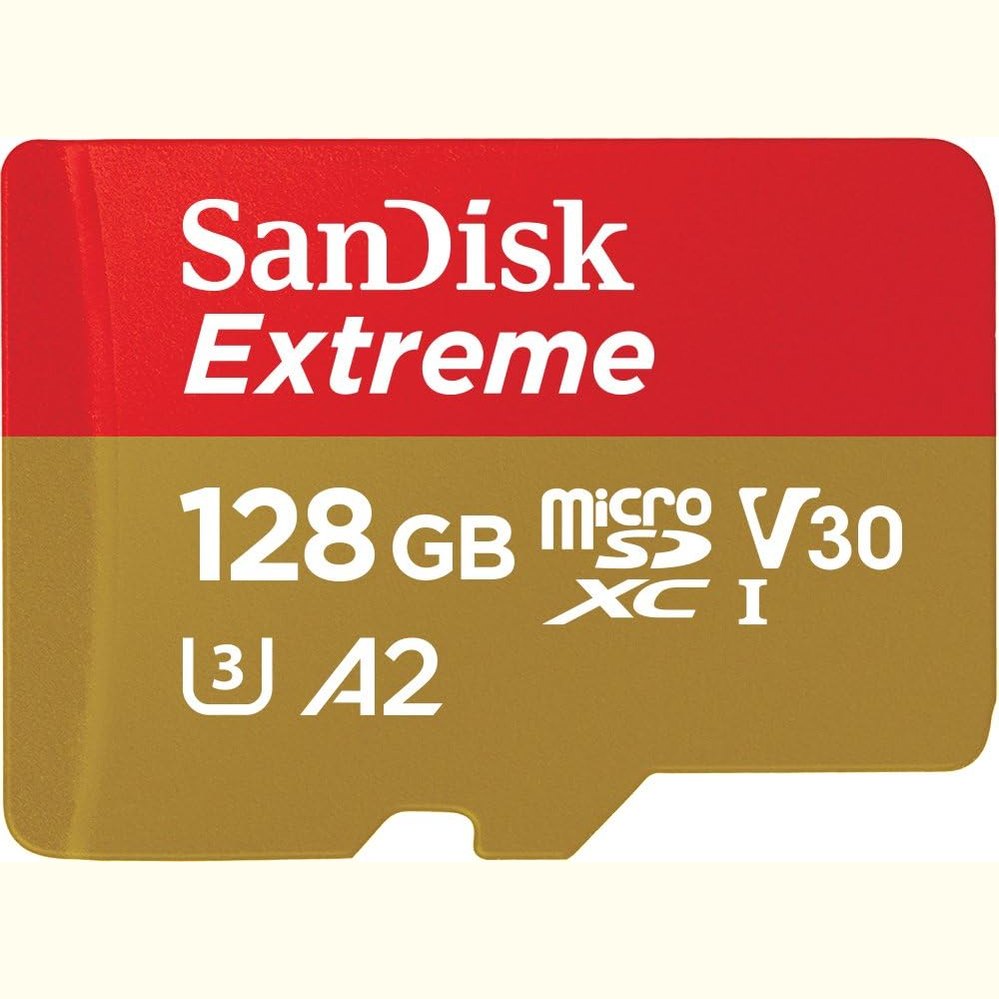 276602 - SANDISK Kartë memorieje Extreme microSDXC UHS-I 128 GB, deri në 190 MB/s, A2, Klasa 10, U3, V30, për kamera aksioni dhe dronë, me Adaptor dhe RescuePRO Deluxe