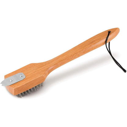 322766 - WEBER Furçë për skarë 6463 me dorezë druri bambuje, 30 cm