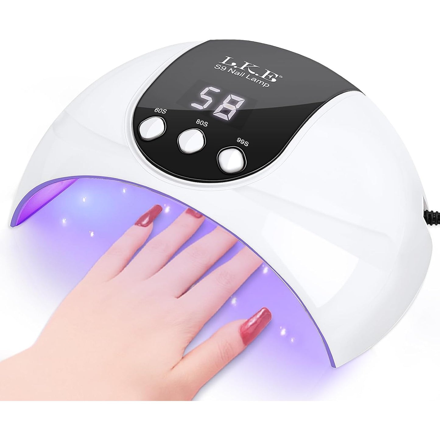 290443 - LKE Llambë UV për thonj xheli, 54W, 3 kohëmatës, Ekran LCD, Sensor Automatik, Llambë UV Premium për manikyrë xheli