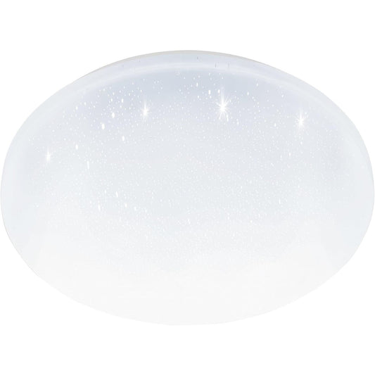 209100 - EGLO POGIOLA-E - Llambë Tavani LED, me Efekt Kristali, Sensor Lëvizjeje dhe Sensor Muzgu, Material: Metal dhe Plastikë në të Bardhë, Drita e Bardhë Neutrale, Madhësia: Ø 31 cm