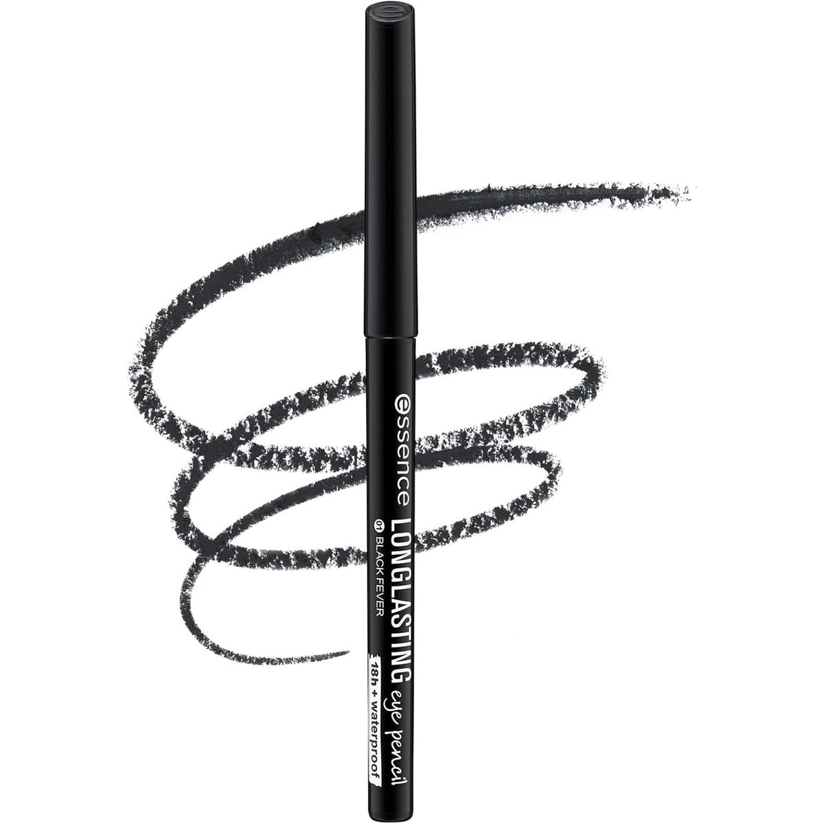 319248 - ESSENCE Laps syri LONG-LASTING 01 Black Fever me shkëlqim intensiv i papërshkueshëm nga uji